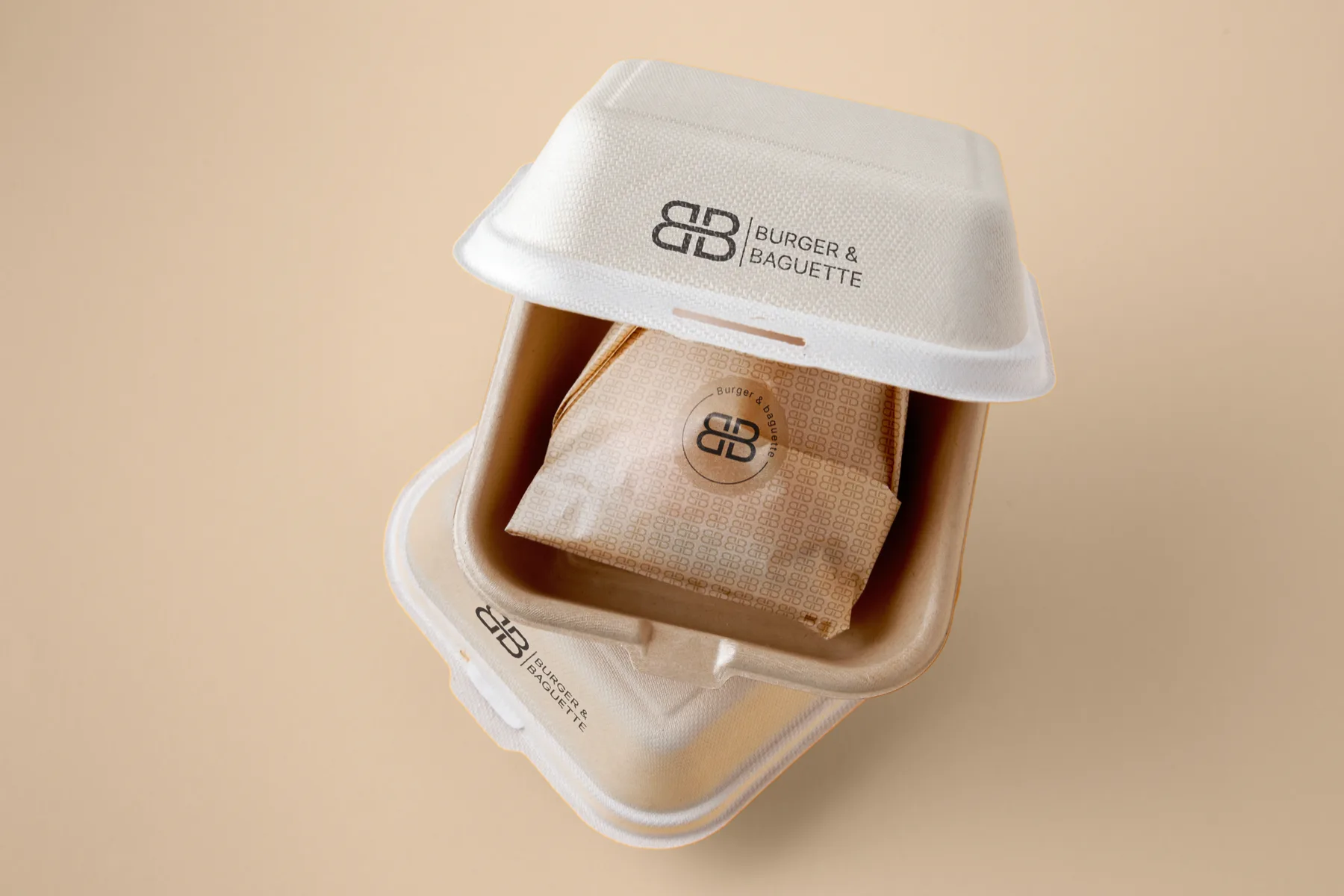 Burger & Baguette Burger Box mockup
